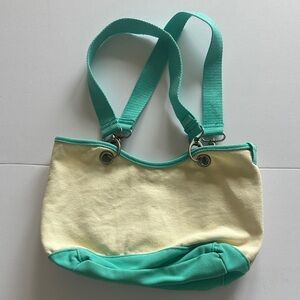 thirty-one Cream and Teal Canvas Shoulder Bag